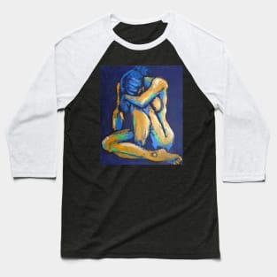 Blue Heart 4 - Female Nude Baseball T-Shirt